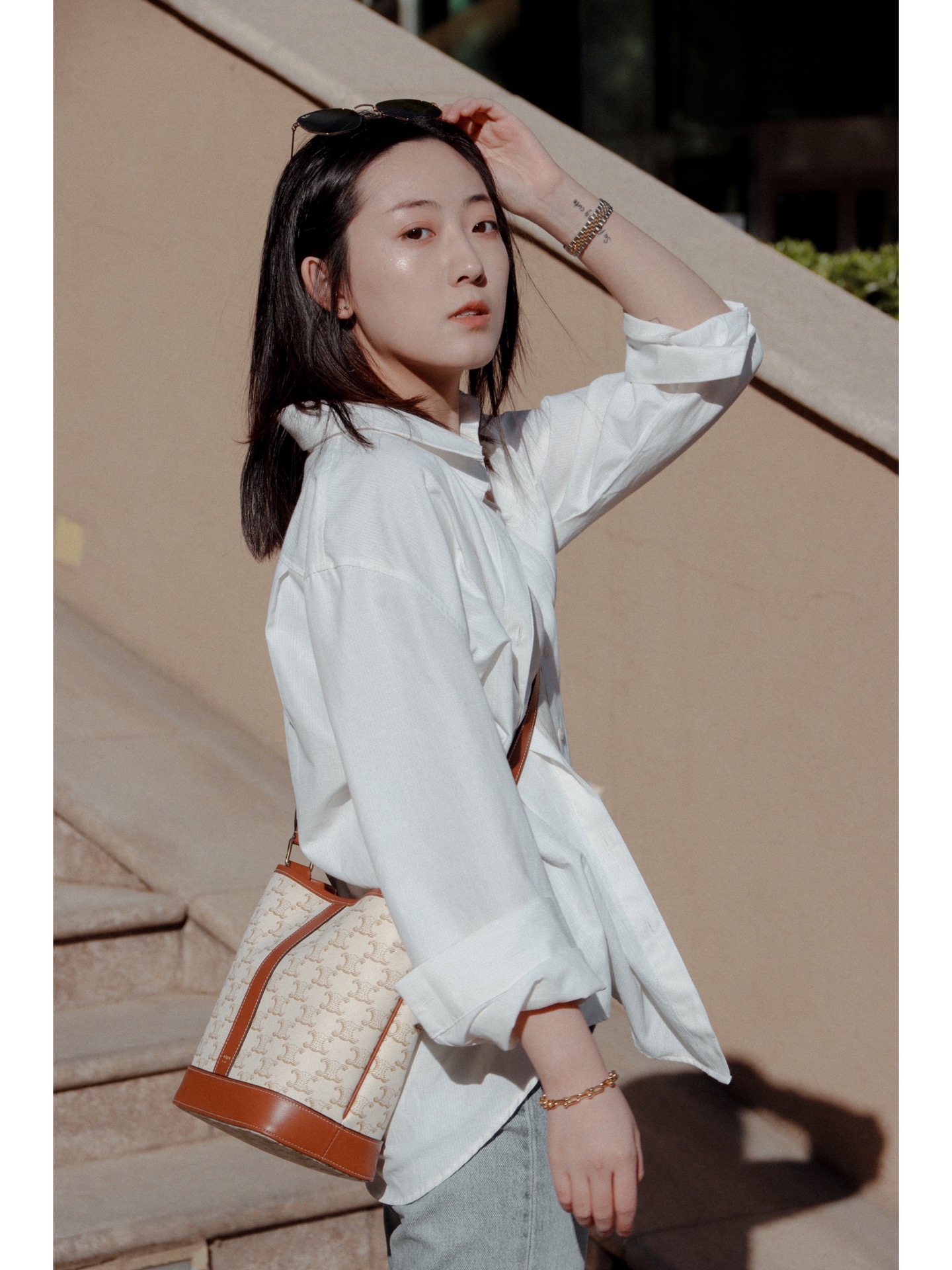 CELINE SMALL BUCKET BAG 191442白花