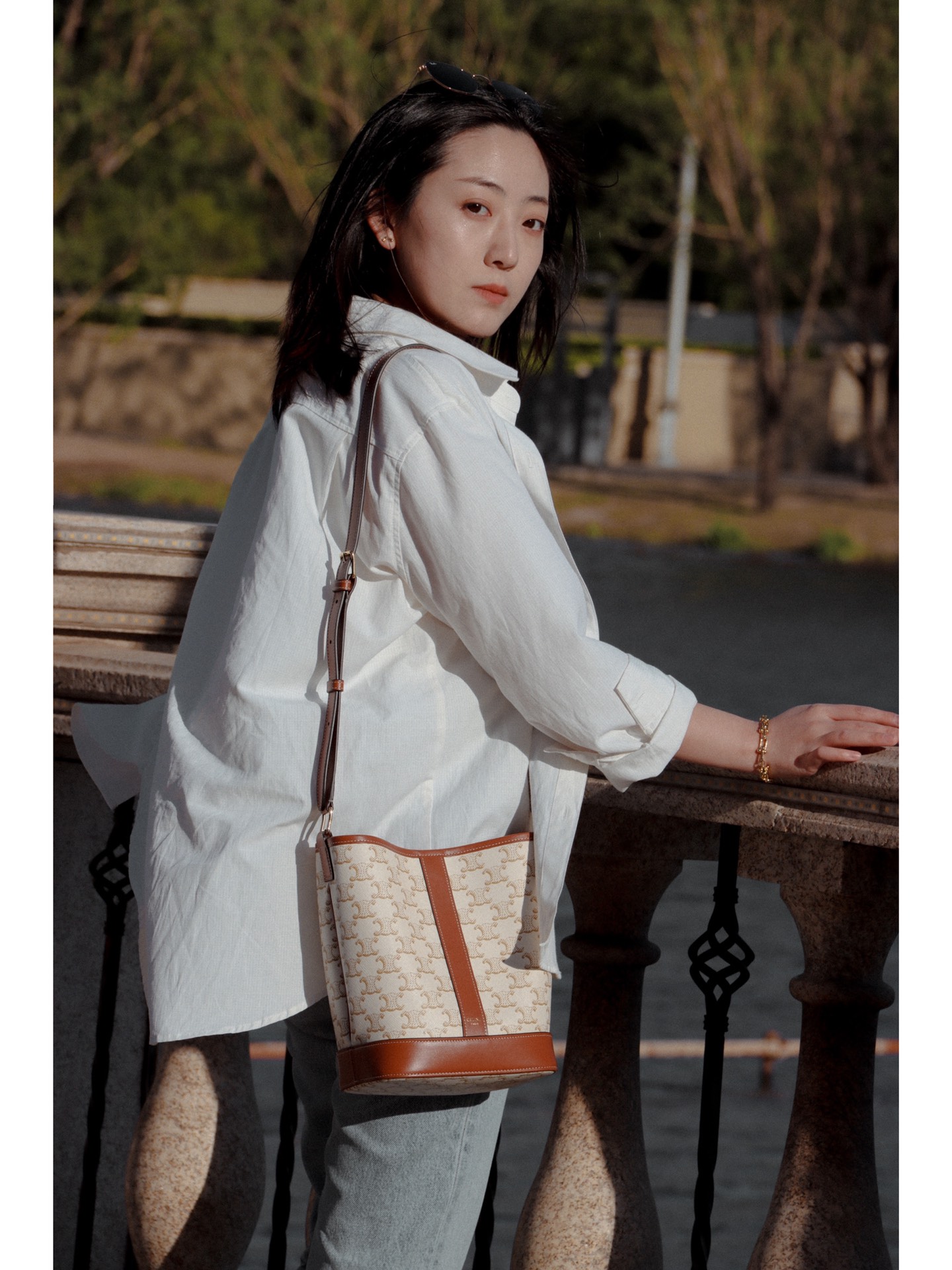 CELINE SMALL BUCKET BAG 191442白花