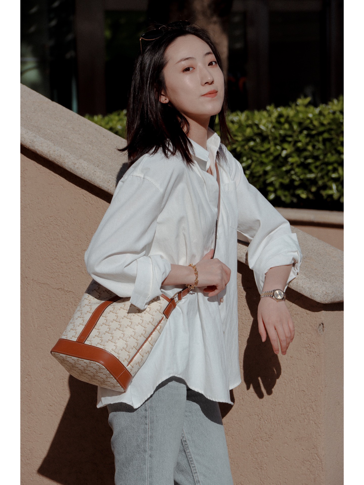 CELINE SMALL BUCKET BAG 191442白花