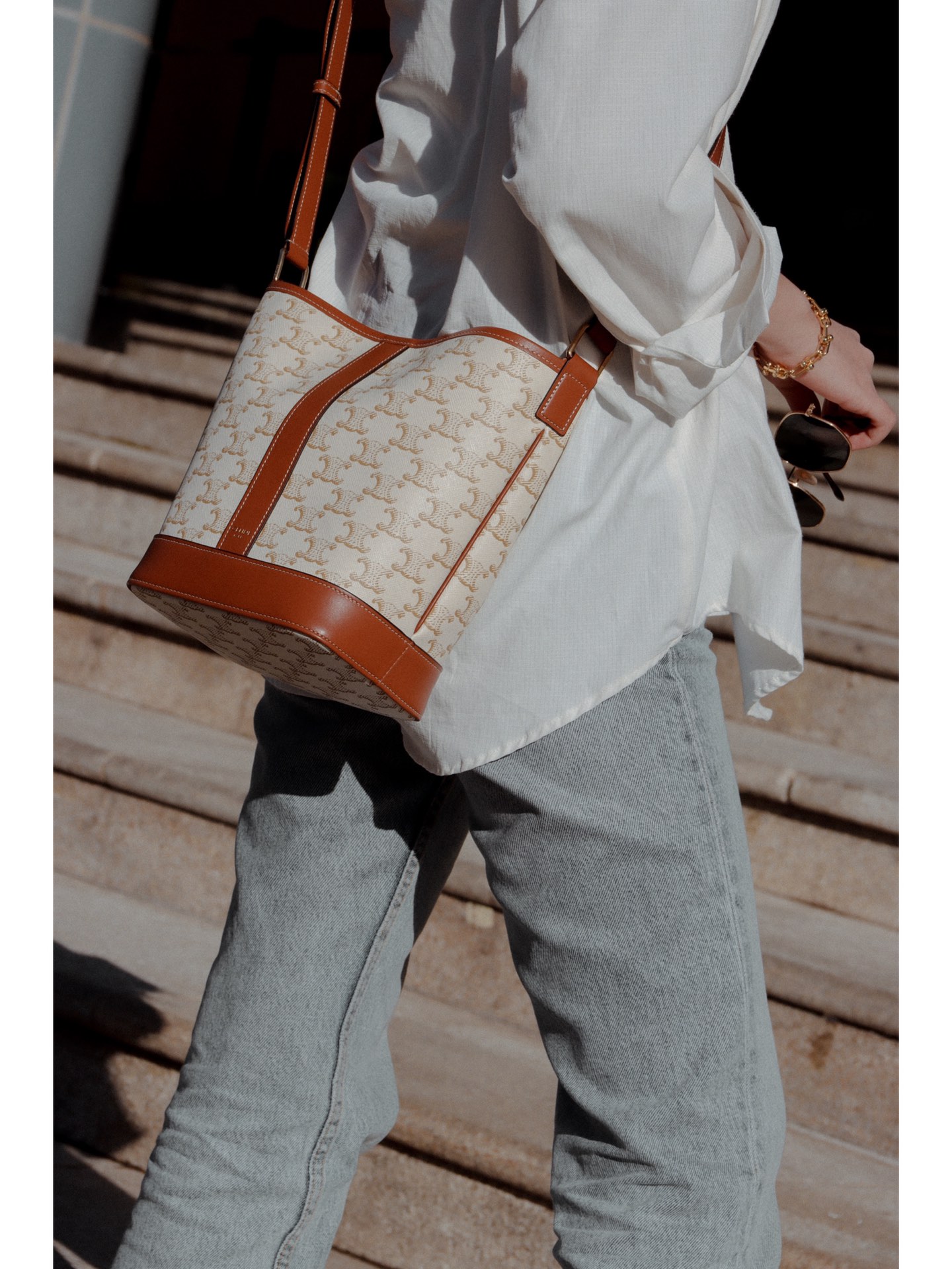 CELINE SMALL BUCKET BAG 191442白花