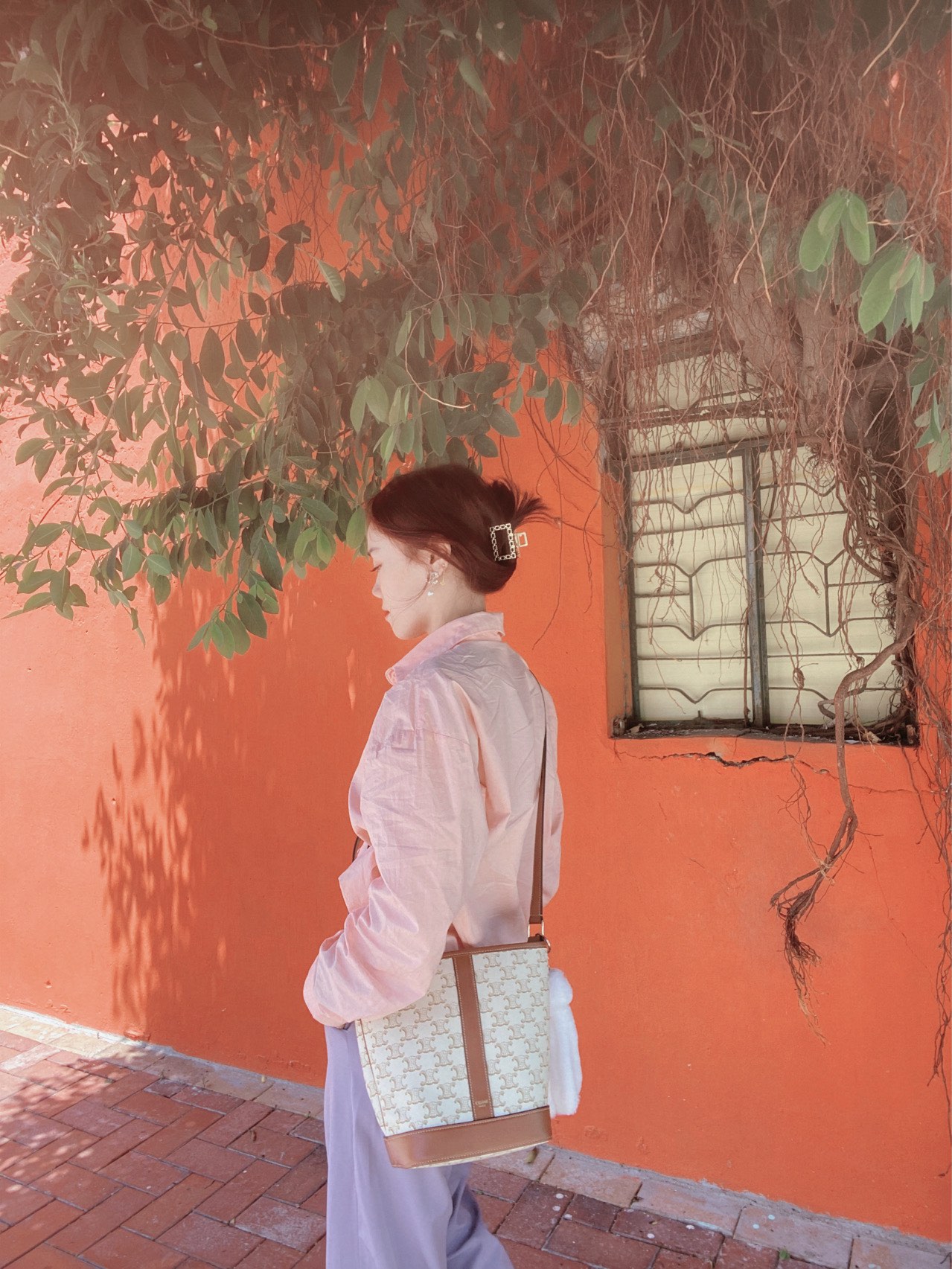 CELINE SMALL BUCKET BAG 191442白花