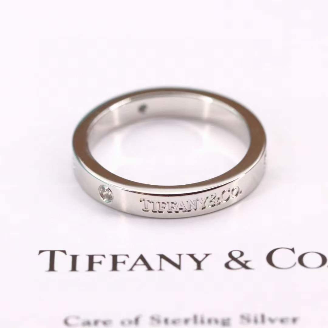 Tiffany & Co. Tiffany&Co.蒂芙尼三钻 情侣对戒 纯银