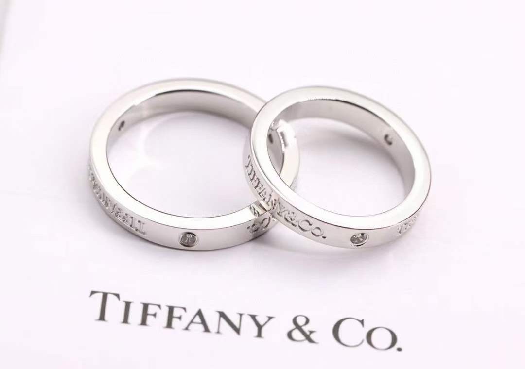 Tiffany & Co. Tiffany&Co.蒂芙尼三钻 情侣对戒 纯银