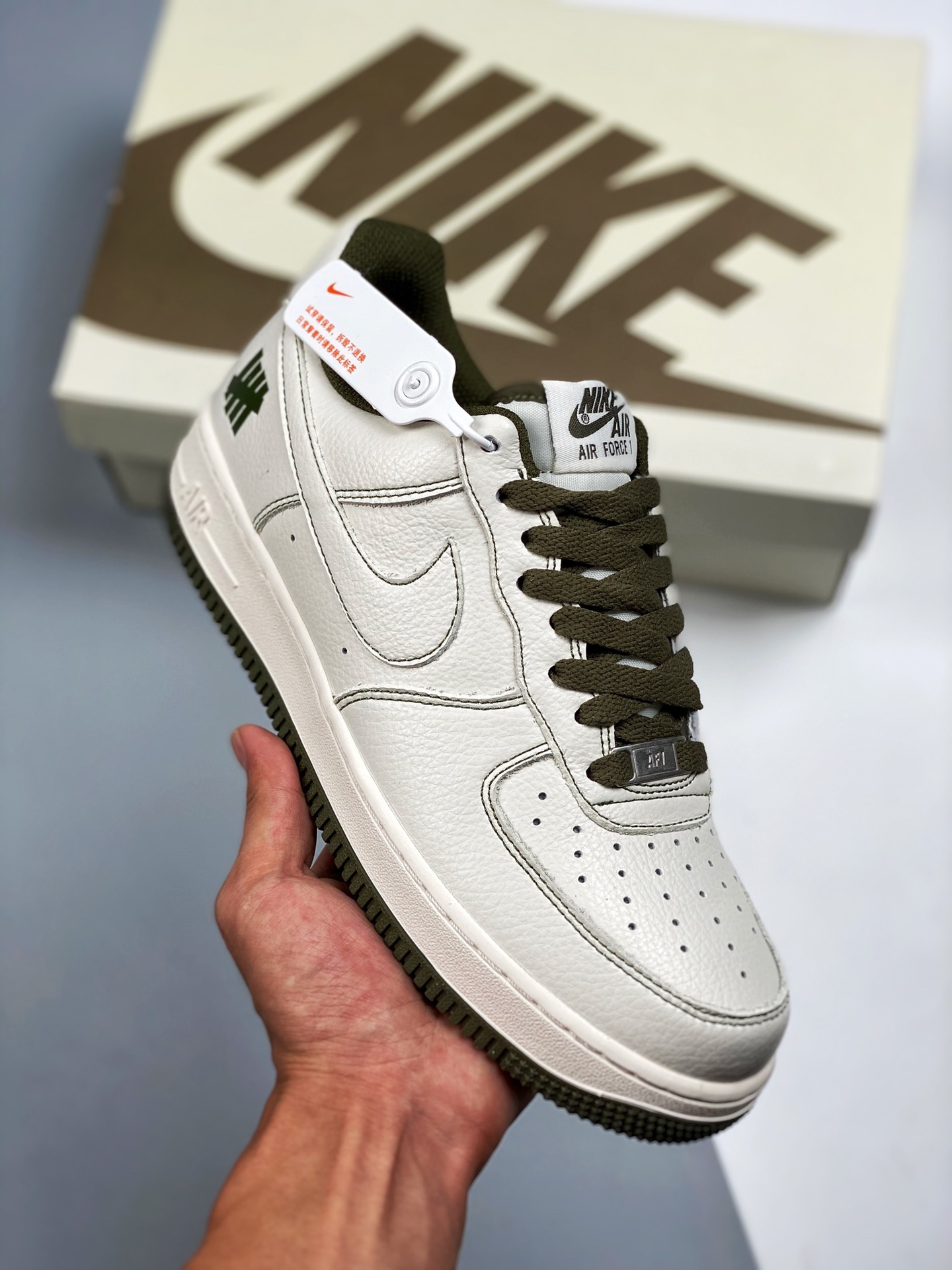 Apoya la tienda 3 undefeated x Air Force 1 edición conjunta, horma original, cartón original, creando estilo puro de la…