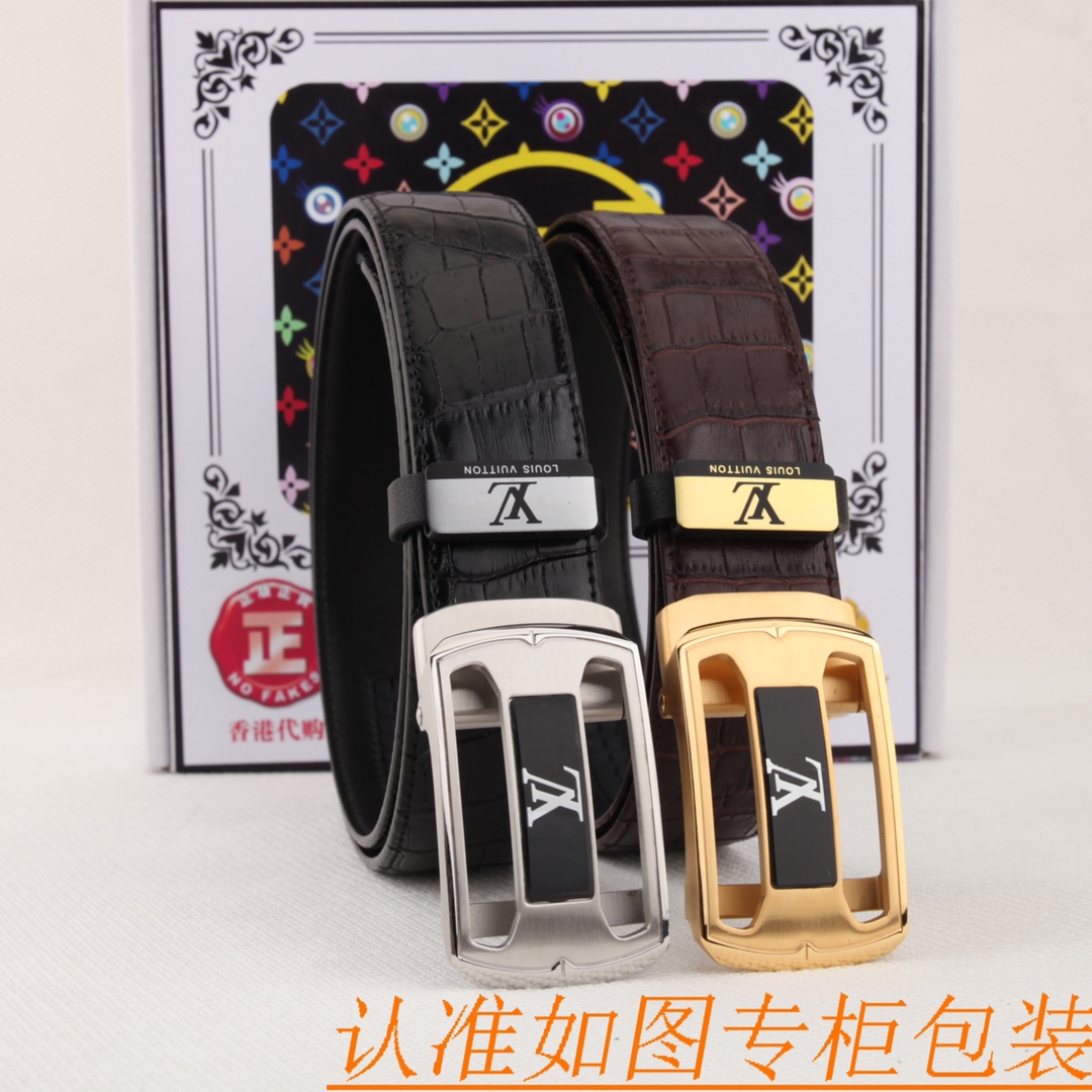 Louis Vuitton Belts Buy 2023 Replica
 Men Cowhide Genuine Leather Fashion