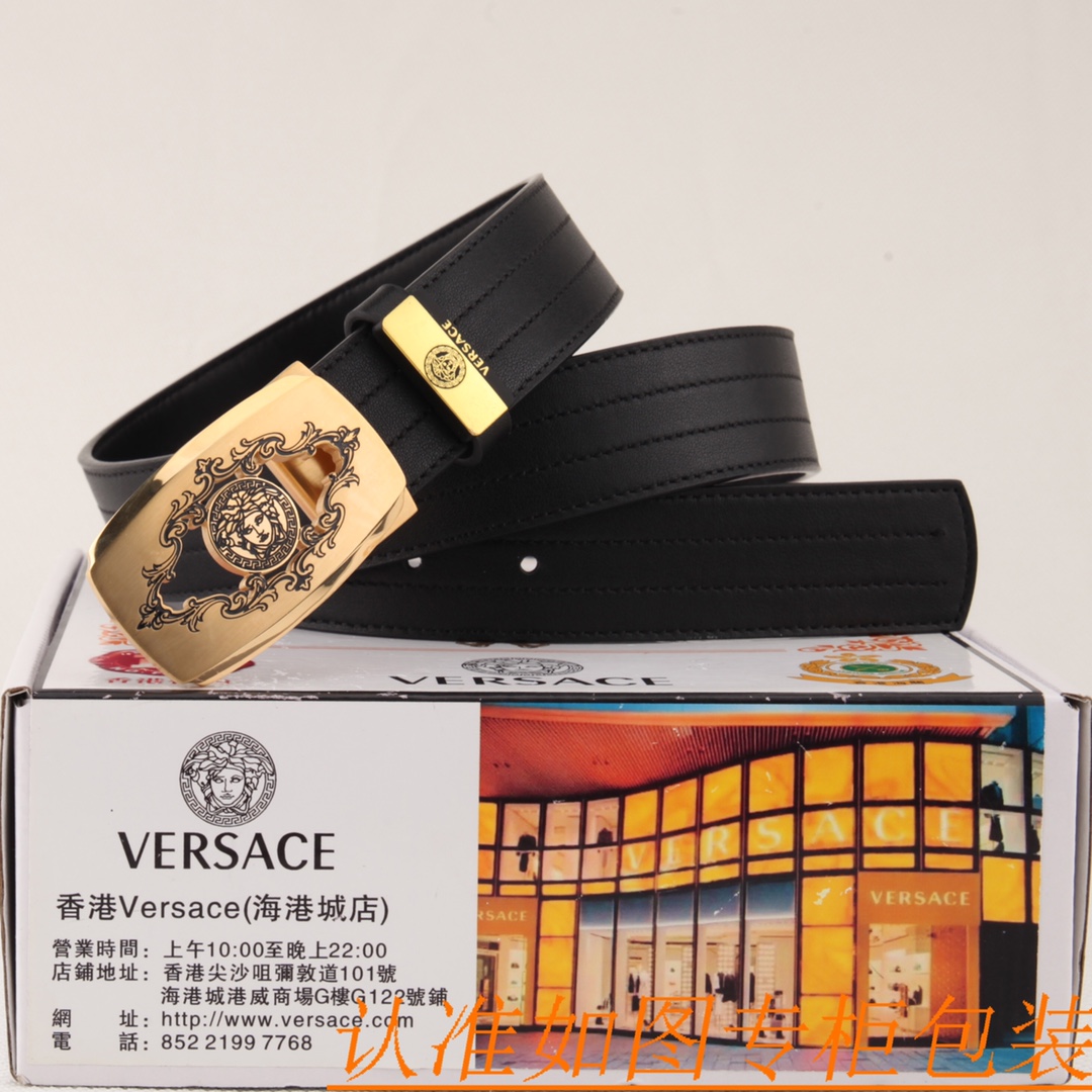Versace Belts Men Cowhide Genuine Leather Fashion