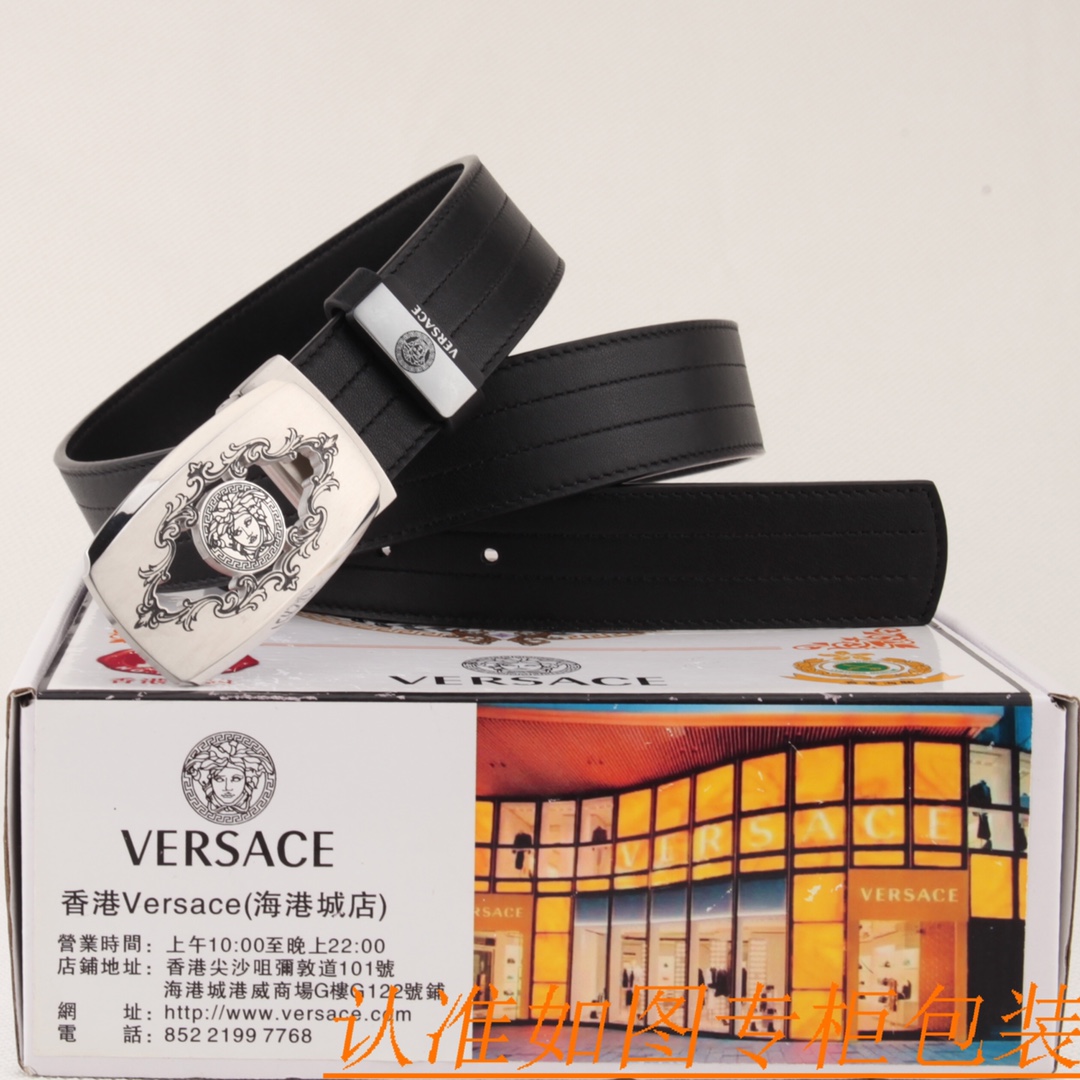 Versace Luxury
 Belts Men Cowhide Genuine Leather Fashion