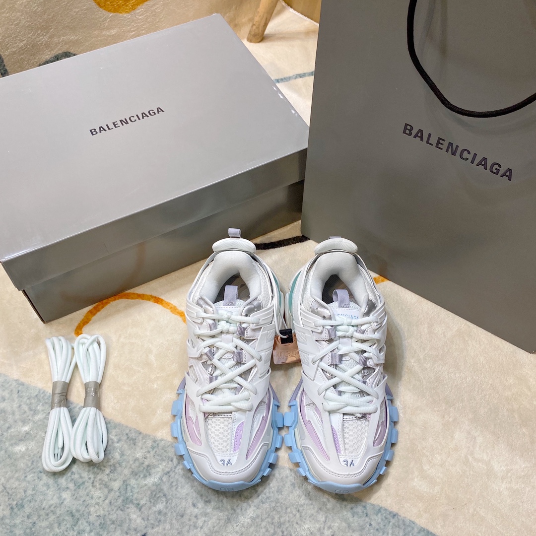 Macaron Balenciaga · Balenciaga 2021ss Nuevo Nuevo Color Track 3.0 Zapatos para papá de tercera generación Za…