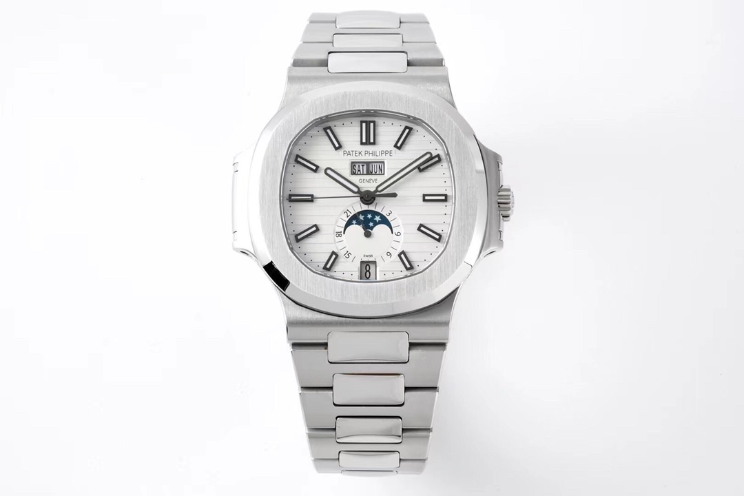 Patek Philippe Nautilus Relógio Platina Branco