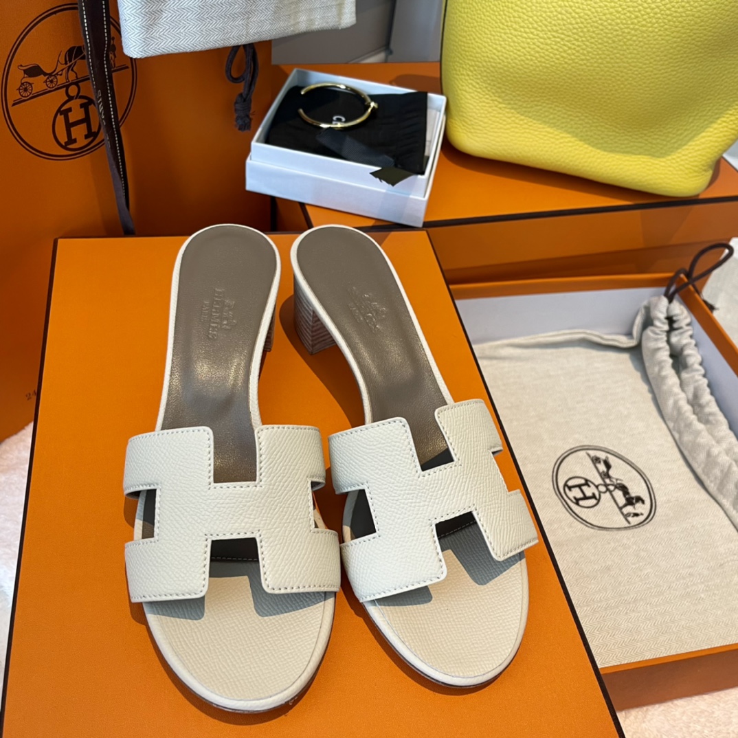 Hermes Shoes High Heel Pumps Milkshake White Sewing Summer Collection