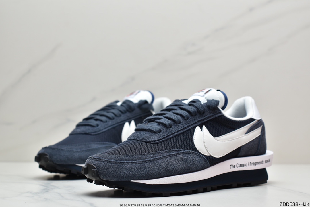 230 Fragment design x Sacai x Nike LDV Waffle Daybreak 藤原浩闪电三方联名深蓝 DH2684-400