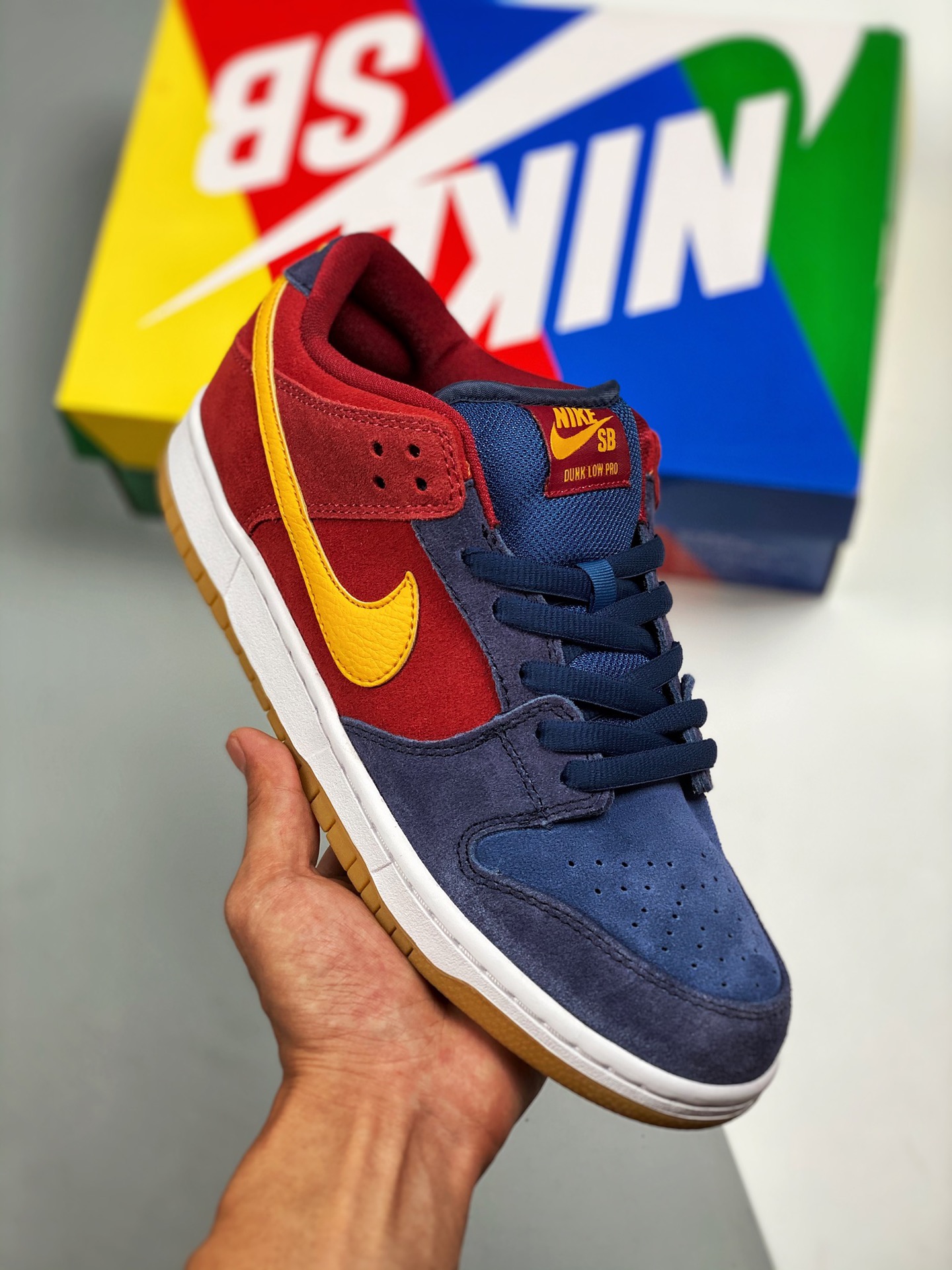 Apoyo a la tienda 3 NK SB Dunk Low "Barcelona" rojo y azul. Línea de producción de origen puro👏👏 #Etiqueta tejida de …