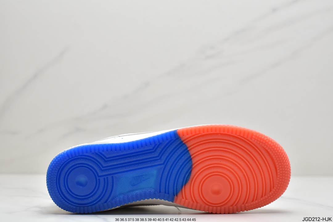180 Nike Air Force 1’07 QS”Summit White/Orange/Blue Swooshes”空军一号CT1989-105