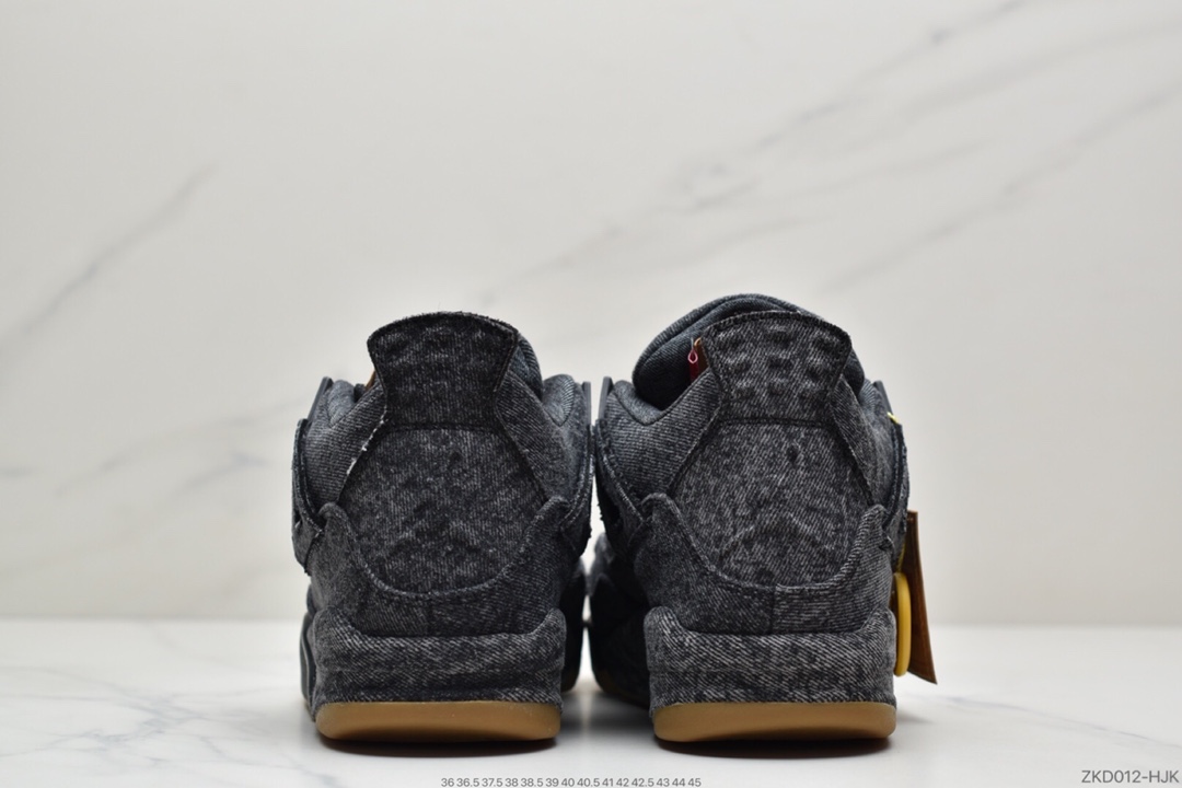 270 Air Jordan 4 Retro Levis Black  (Levis Tag) 李维斯  AO2571-001