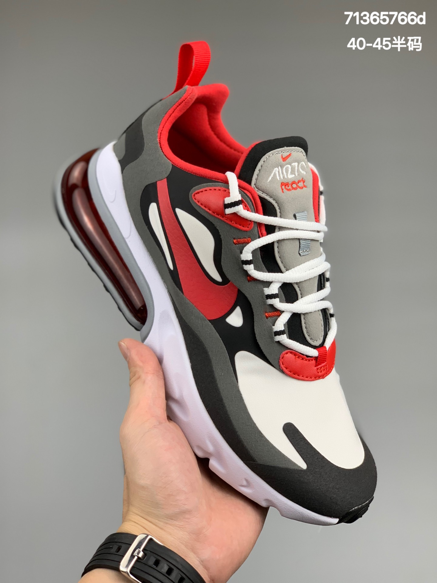 
公司级耐克Nike Air Max 270 React 白黑瑞亚赛车系列 后半掌气垫百搭运动慢跑鞋
货号:cl3866 
尺码:40-45半码
编码:71365766d