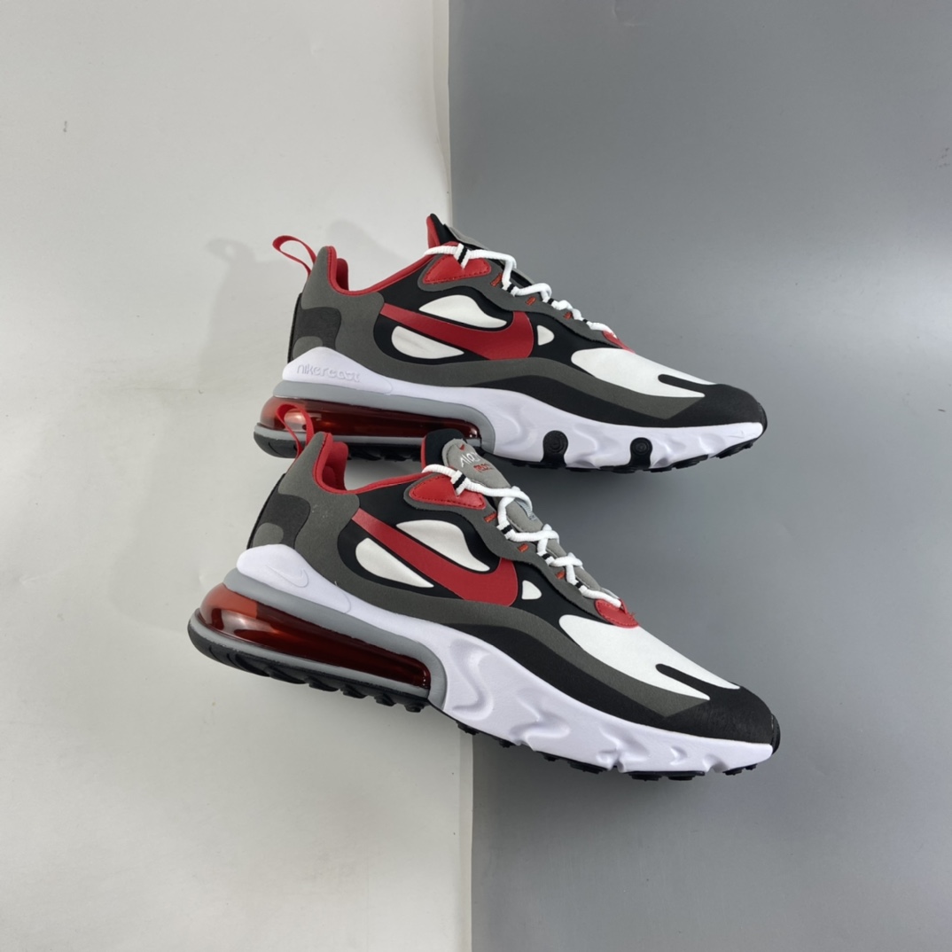 P170  Nike Air Max 270 React 高频网面机能半掌气垫缓震跑布鞋 CI3866-002