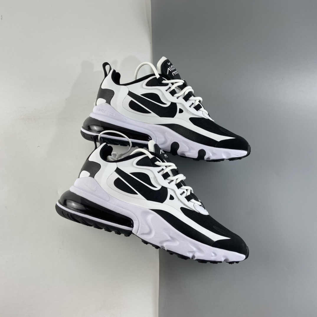 P170  Nike Air Max 270 React 高频网面机能半掌气垫缓震跑布鞋 CT1646-100