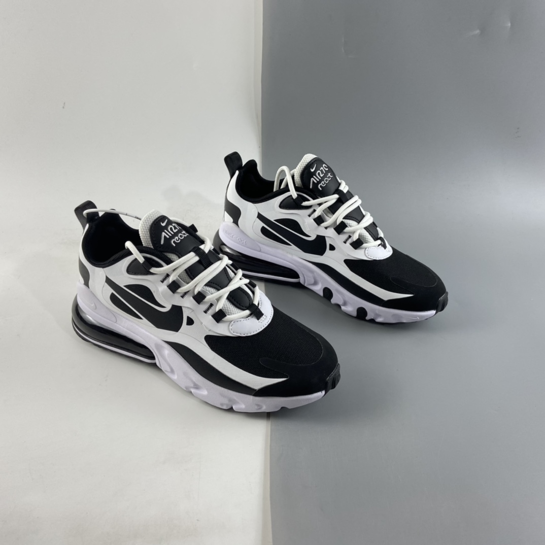 P170  Nike Air Max 270 React 高频网面机能半掌气垫缓震跑布鞋 CT1646-100