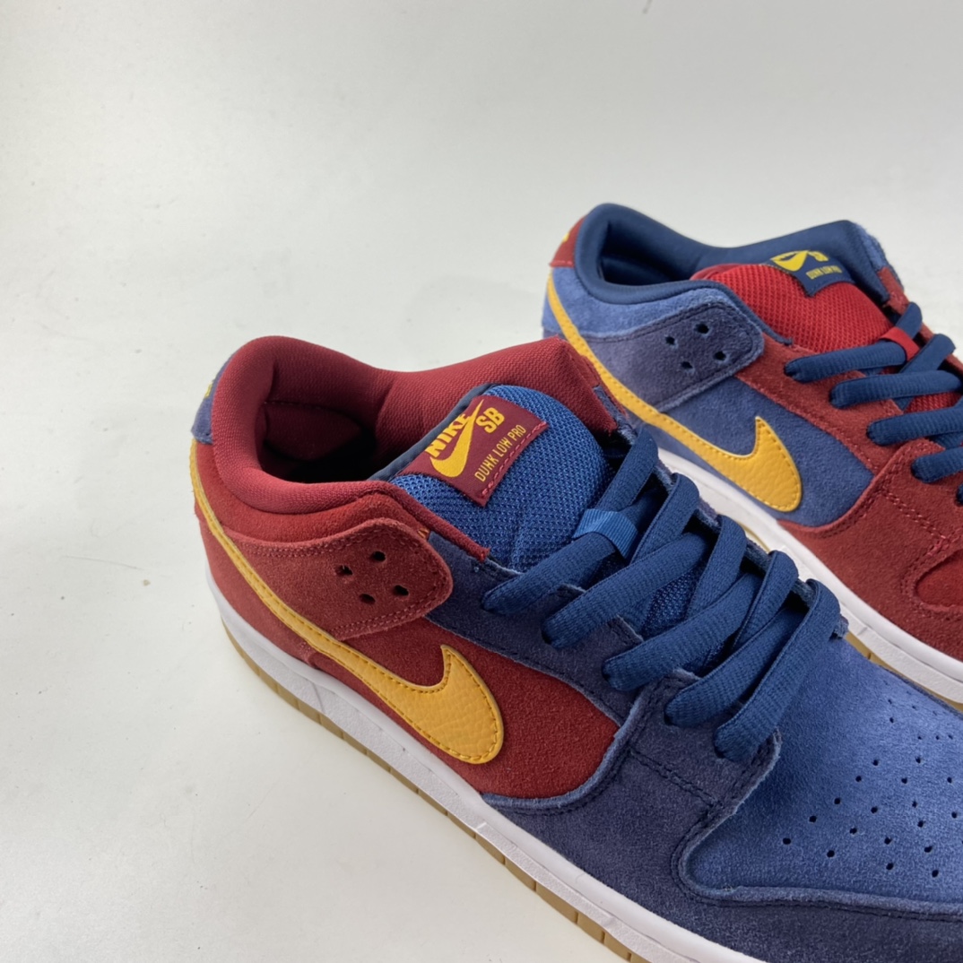 P380  Nike SB Dunk Low“Barcelona”巴萨装扮配色扣篮系列复古低帮滑板鞋 DJ0606-400
