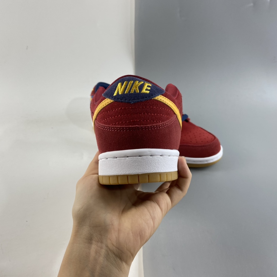 P380  Nike SB Dunk Low“Barcelona”巴萨装扮配色扣篮系列复古低帮滑板鞋 DJ0606-400