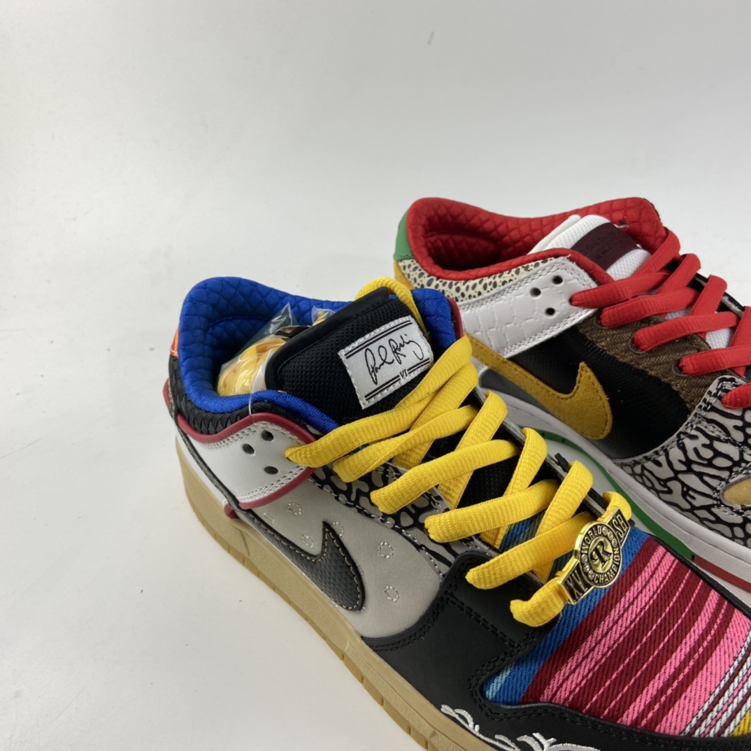 P360  Paul Rodriguez x Nike SB Dunk Low”What The P-Rod”扣篮系列低帮休闲运动滑板板鞋“融合彩色拼接鸳鸯”CZ2239-600
