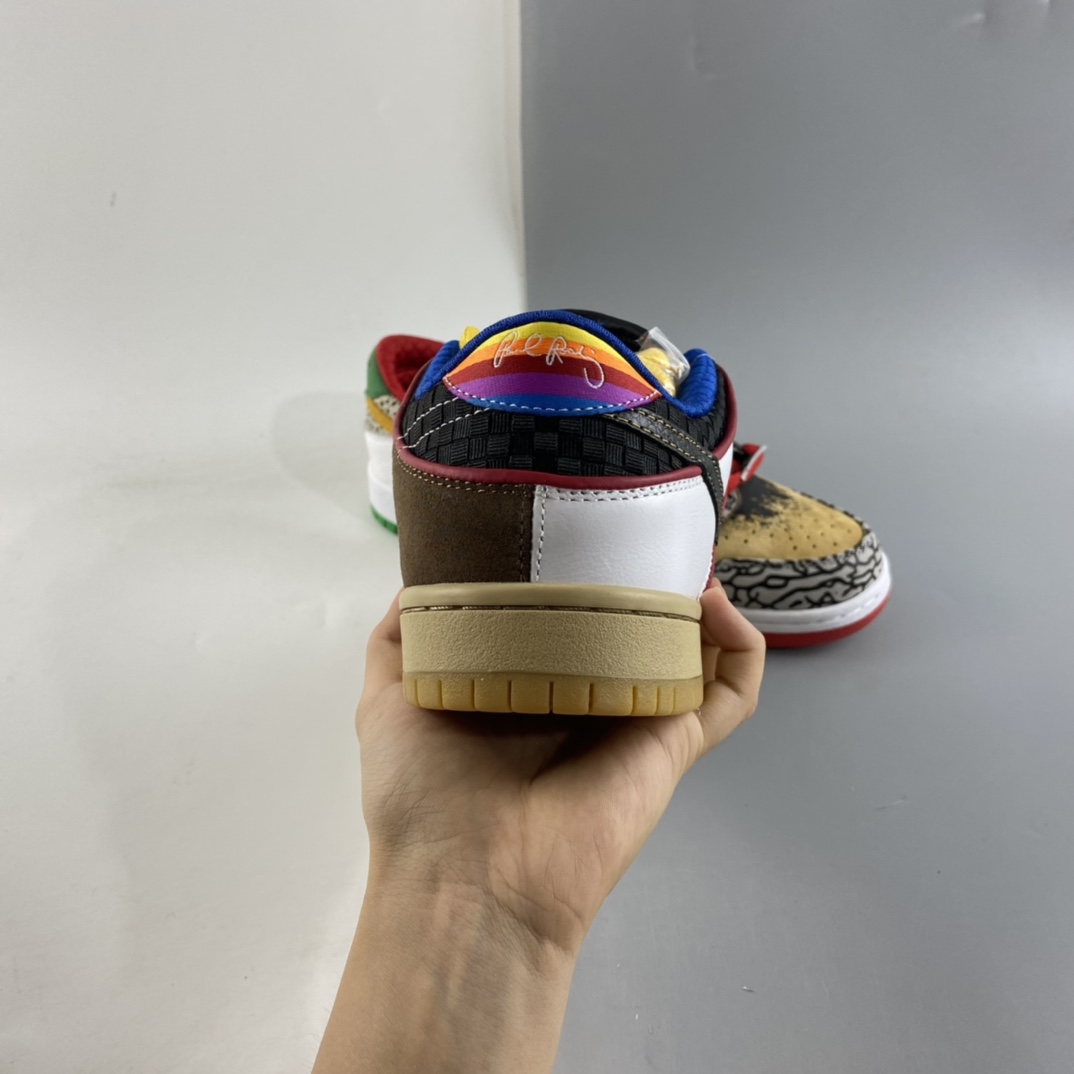 P360  Paul Rodriguez x Nike SB Dunk Low”What The P-Rod”扣篮系列低帮休闲运动滑板板鞋“融合彩色拼接鸳鸯”CZ2239-600