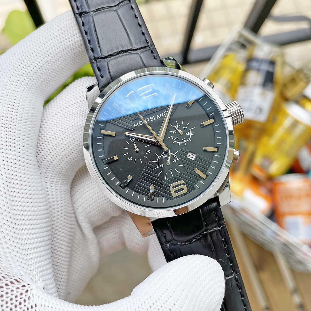 Montblanc Multifunctional Wristwatch with White and Platinum Shells: Precision and Style Combined - 图片 4