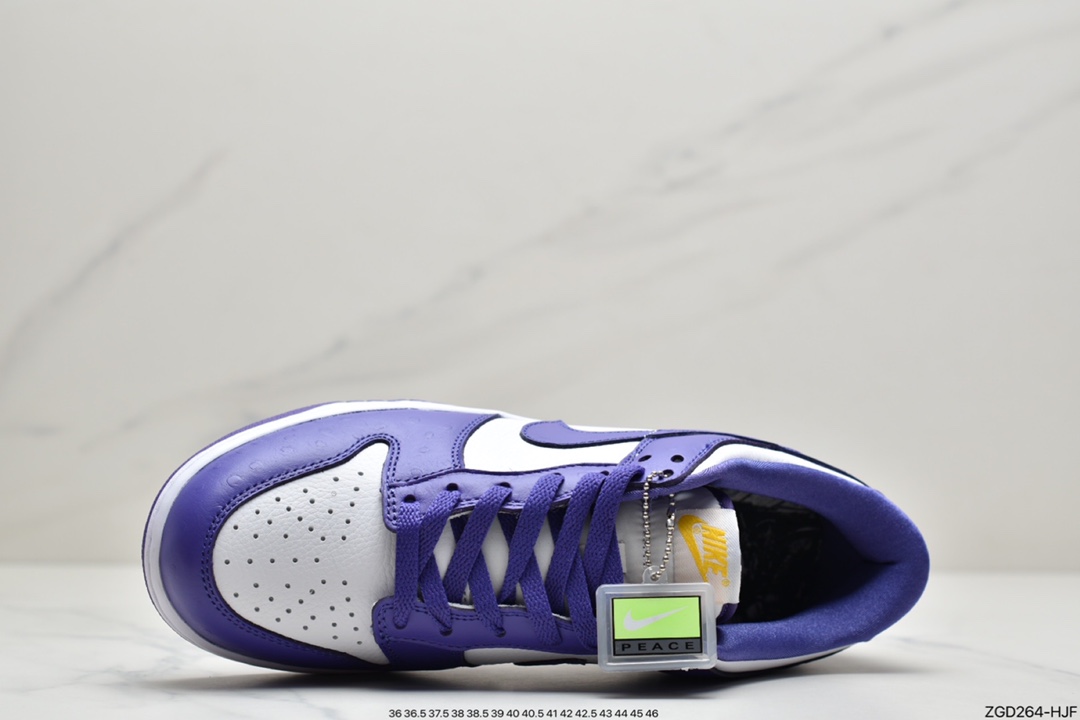 290 耐克NK Dunk SB Low 白紫 反钩撕纸 鸳鸯  DJ4636-100