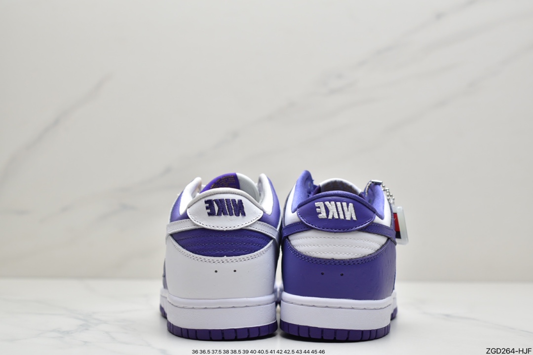 290 耐克NK Dunk SB Low 白紫 反钩撕纸 鸳鸯  DJ4636-100