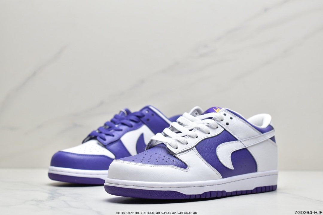 290 耐克NK Dunk SB Low 白紫 反钩撕纸 鸳鸯  DJ4636-100