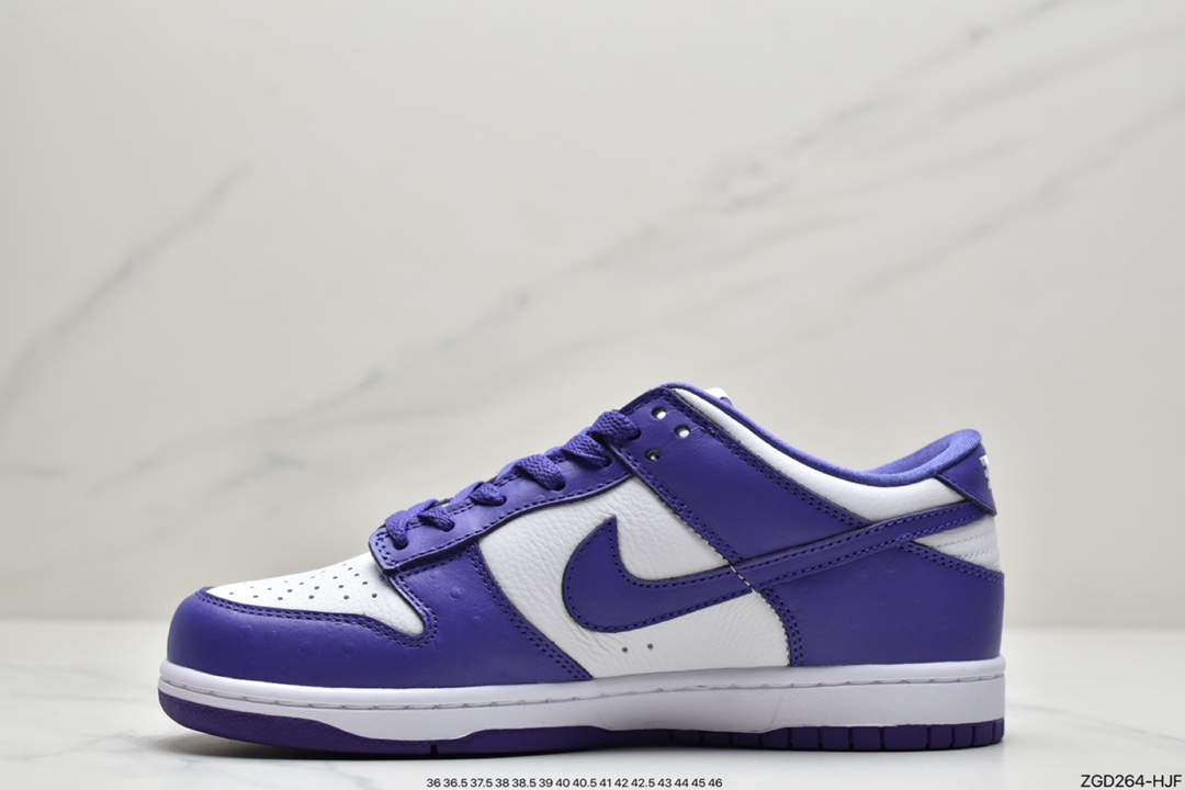 290 耐克NK Dunk SB Low 白紫 反钩撕纸 鸳鸯  DJ4636-100