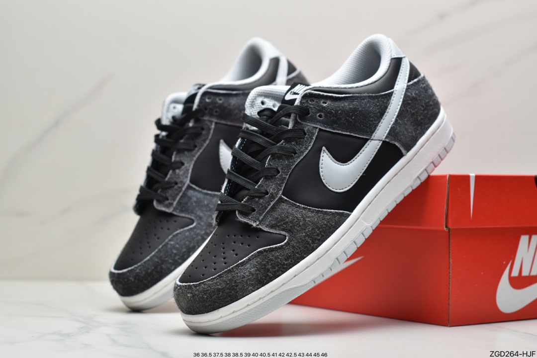 290 Nike Dunk Low Retro PRM”Zebra Anthracite”扣篮系列低帮休闲运动滑板板鞋“烟灰斑马纹”DH7913-001