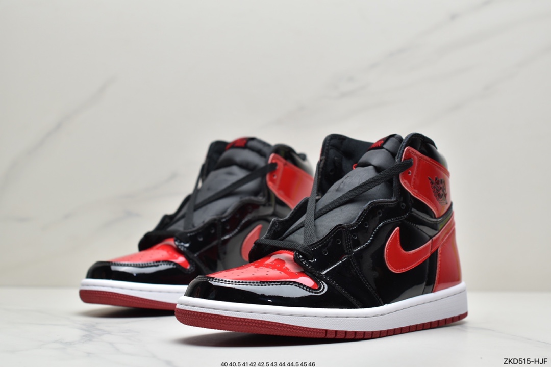 270 Air Jordan 1 High OG ”Bred Patent” 高帮 漆皮黑红555088-063