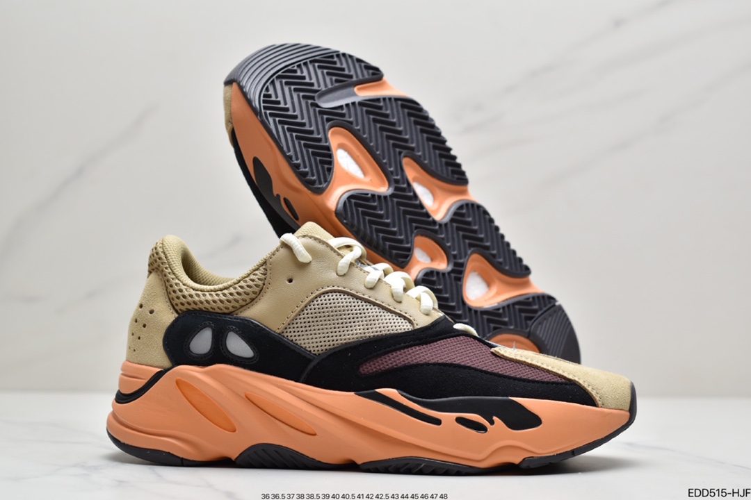 340 阿迪达斯 椰子700 adidas originals Yeezy Boost 700 ”Enflame Amber” 棕黄色 GW0297