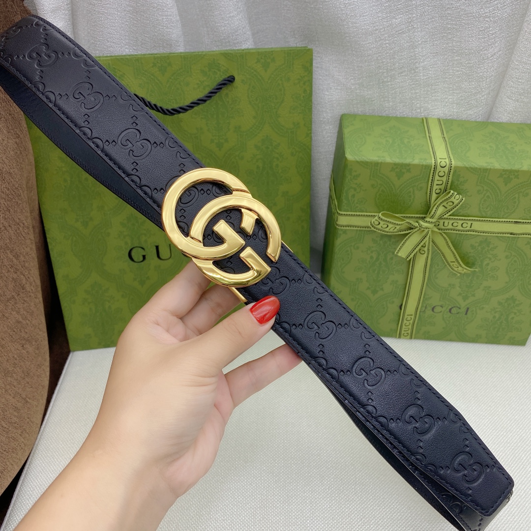 Gucci配全套包装礼盒男士自动腰带
