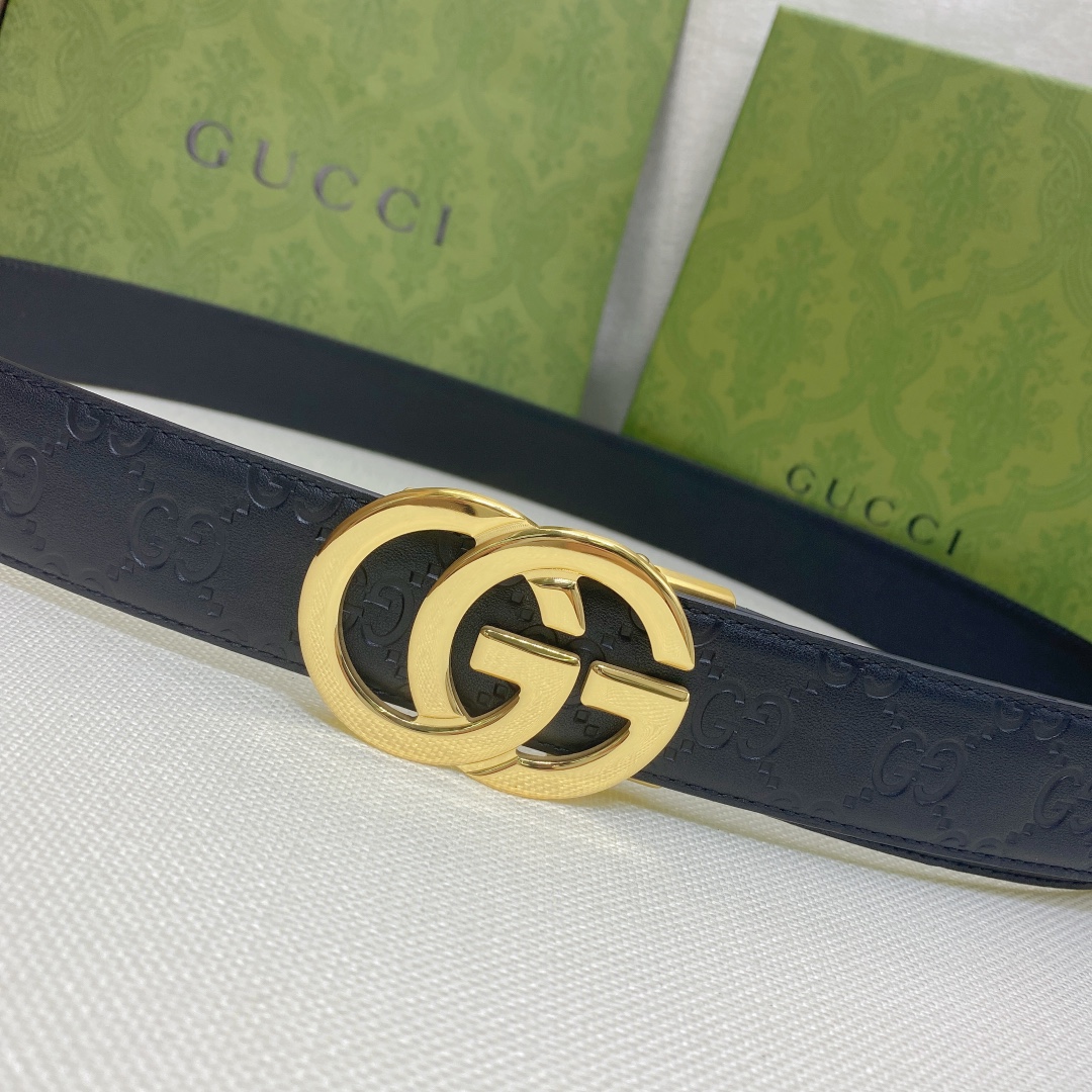 Gucci配全套包装礼盒男士自动腰带