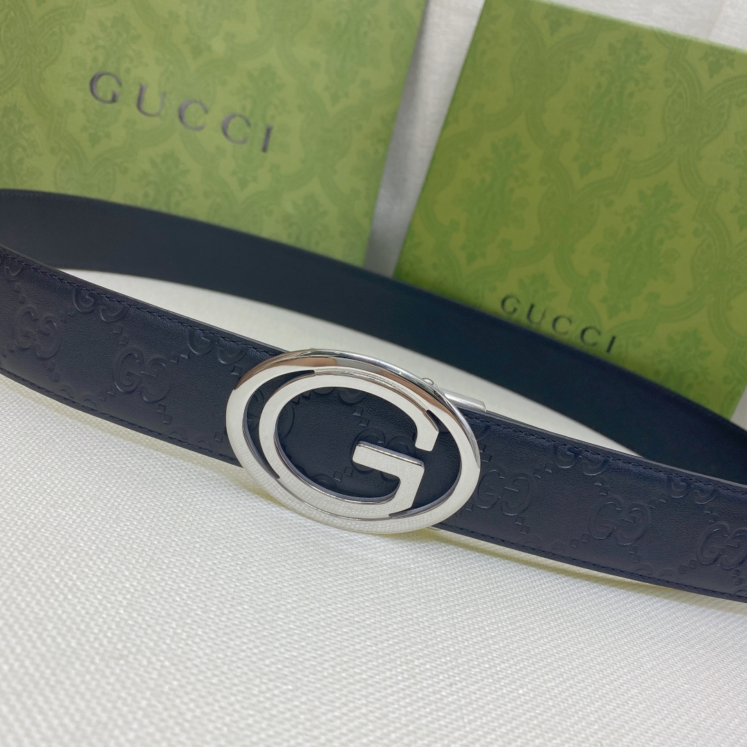 Gucci配全套包装礼盒男士自动腰带