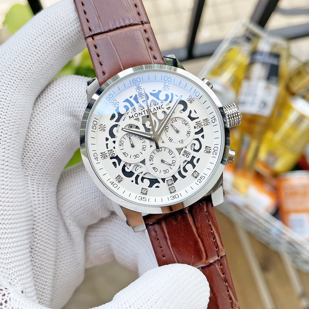 Montblanc White Shell 35625 Wristwatch: Multifunctional Design for Business and Leisure - 图片 1