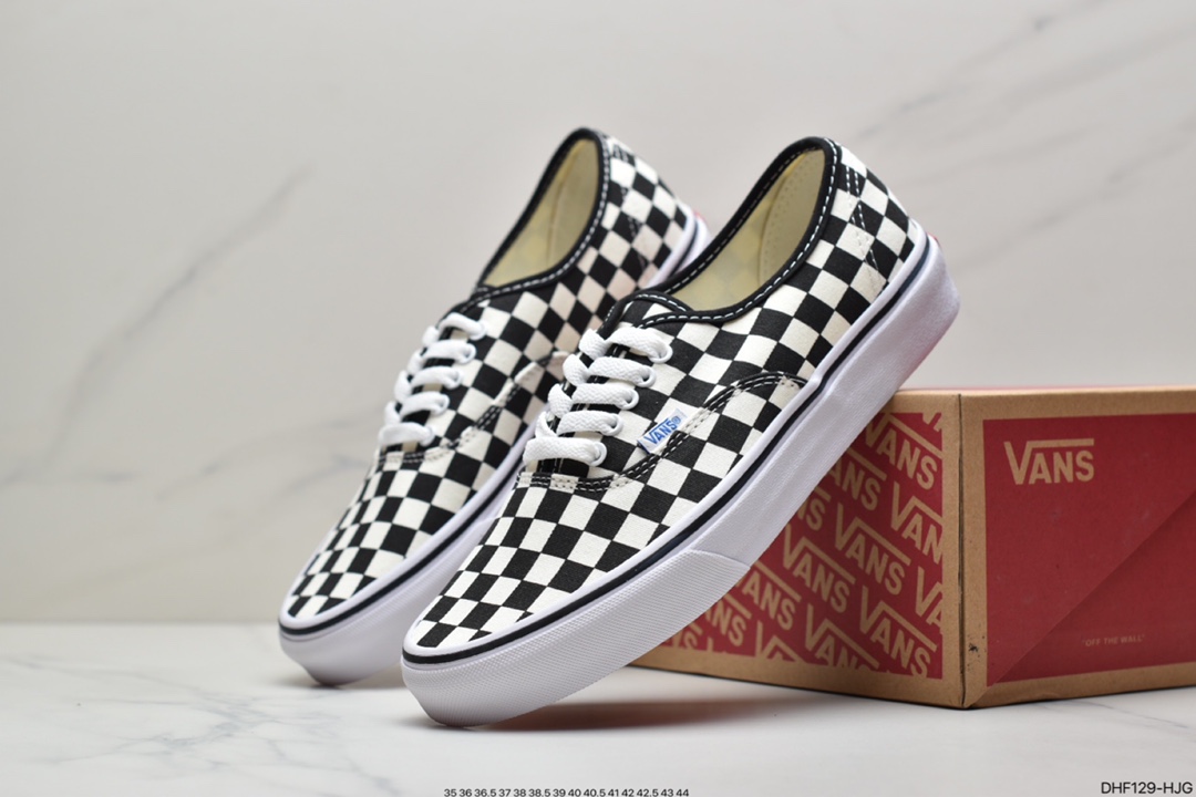 95 万斯Vans ORLGINALS联名范斯官方安娜海姆  黑白棋盘格Authentic低帮板鞋运动鞋