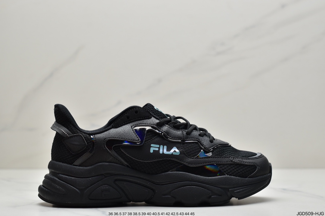 180 Fila Retro Running 火星系列老爹风增高复古中性休闲运动慢跑鞋“网织米黄白樱花粉薄荷绿”T12W135205FLV