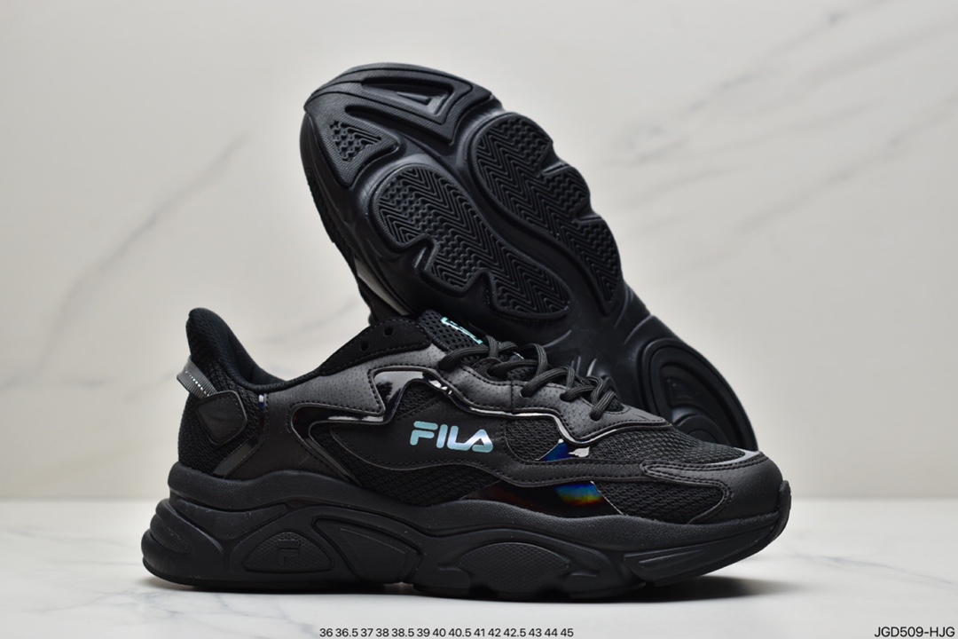 180 Fila Retro Running 火星系列老爹风增高复古中性休闲运动慢跑鞋“网织米黄白樱花粉薄荷绿”T12W135205FLV