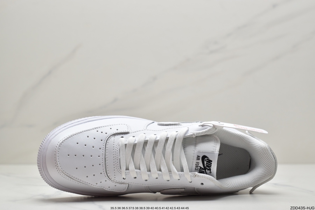 230 耐克Nike Air Force1 AF1 人气单品 纯白橙 DIY拆卸拼接魔术贴  CZ5093-100