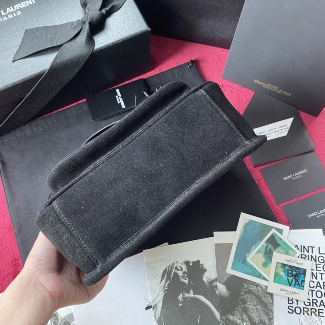 Saint Laurent 黑色小号NIKI 最新款磨砂皮系列 百分百进口磨砂皮_里外全皮_ 五金 之所以为