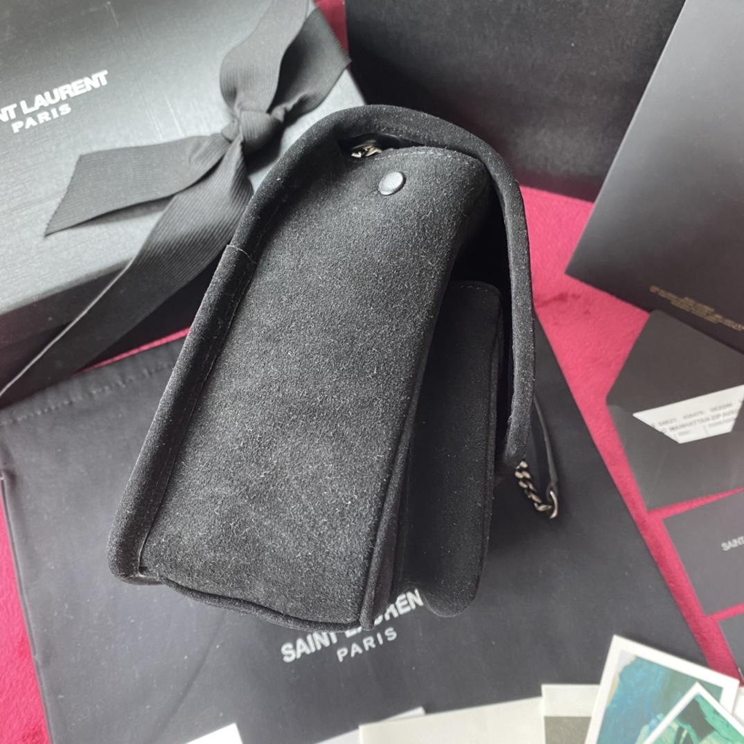 Saint Laurent 黑色小号NIKI 最新款磨砂皮系列 百分百进口磨砂皮_里外全皮_ 五金 之所以为