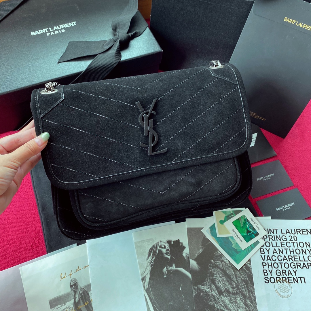 Saint Laurent NIKI_ 最新款磨砂皮系列 百分百进口磨砂皮_里外全皮_ 五金 之所以为