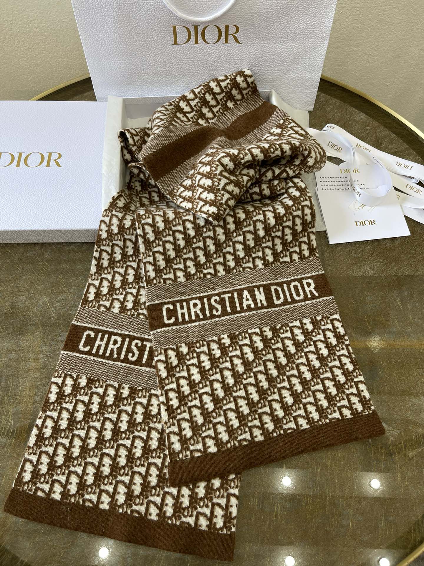 Dior迪奥Oblique 印花羊毛羊绒混纺围巾91CDO313I171_C540