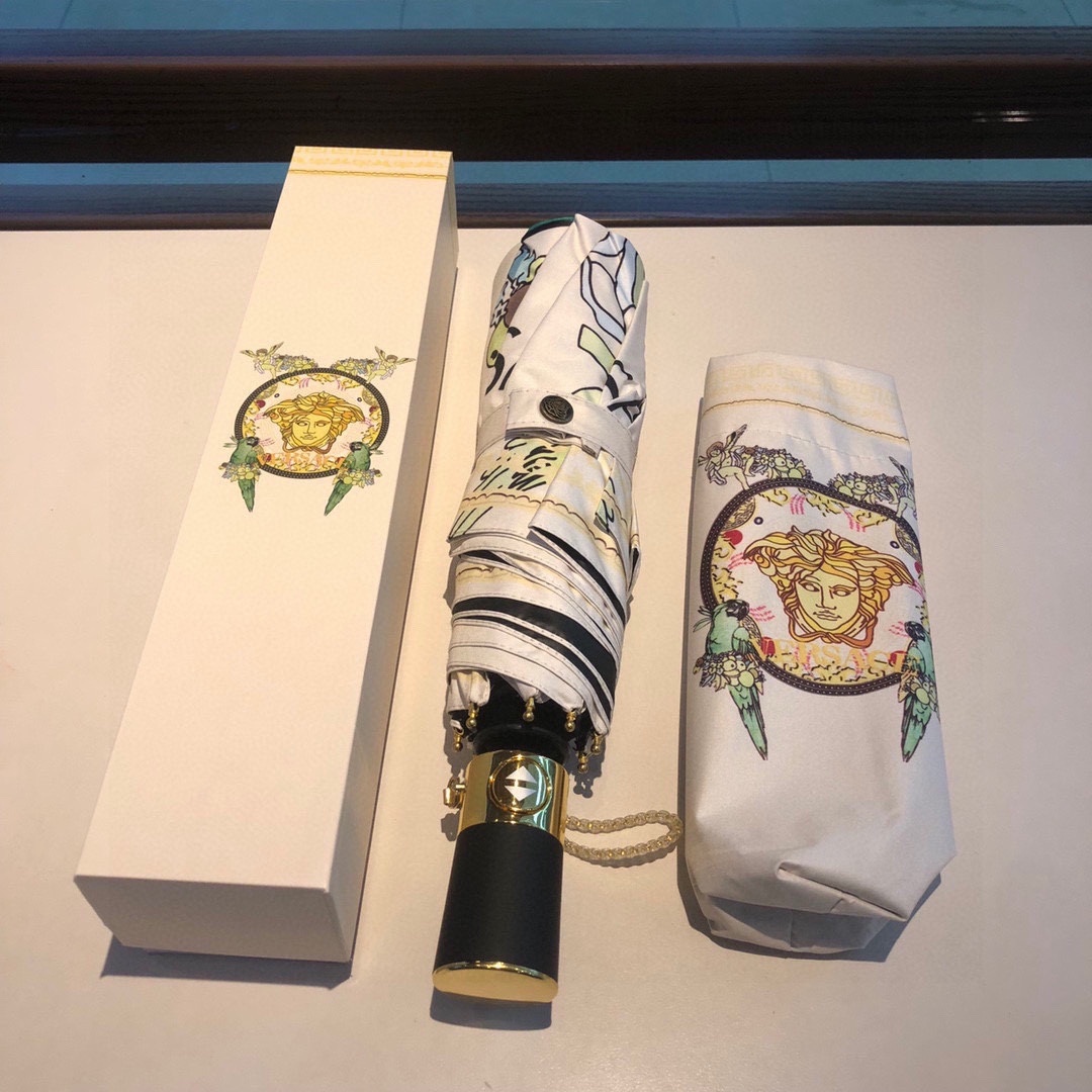 范思哲VERSACE三折自动折叠晴雨