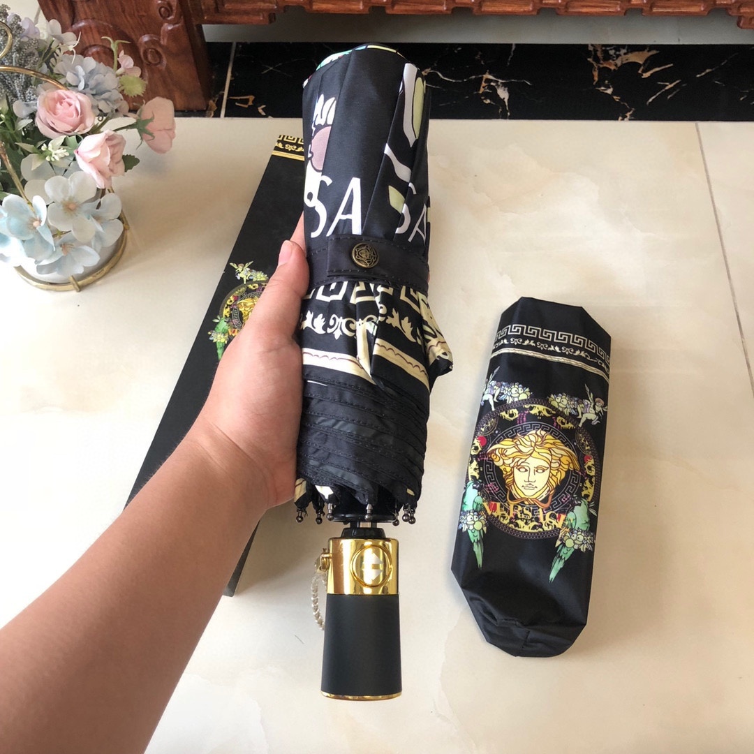 范思哲VERSACE三折自动折叠晴雨