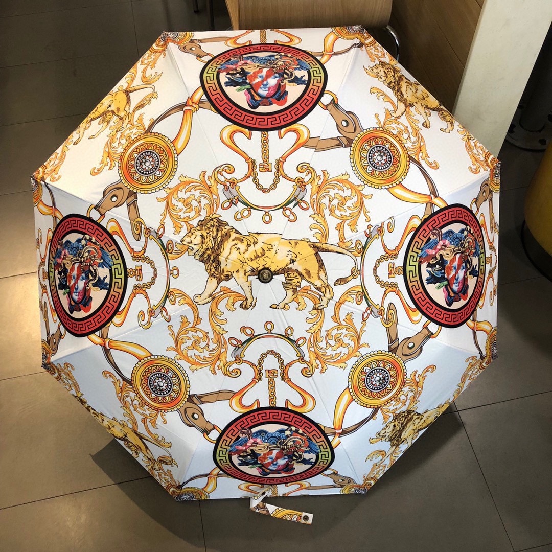 范思哲VERSACE三折自动折叠晴雨