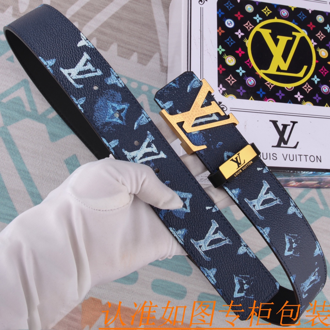 腰带皮带LV路易威登原单牛皮皮带男款